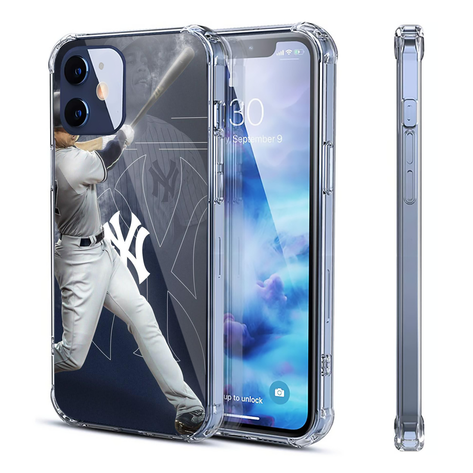 Giancarlo Stanton 27 Clear IPhone 12 Case – Soft TPU With UV Print – Enhanced Drop Protection, Precise Fit, Anti-Fingerprint, Customizable Design, Scratch-Resistant, Yellow-Resistant